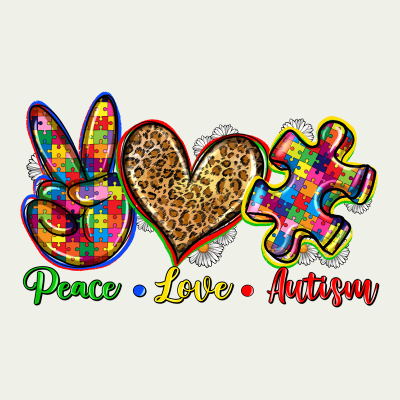 Peace Love Autism Urban Heavy Tee by Zillion Design Studio | Teevron