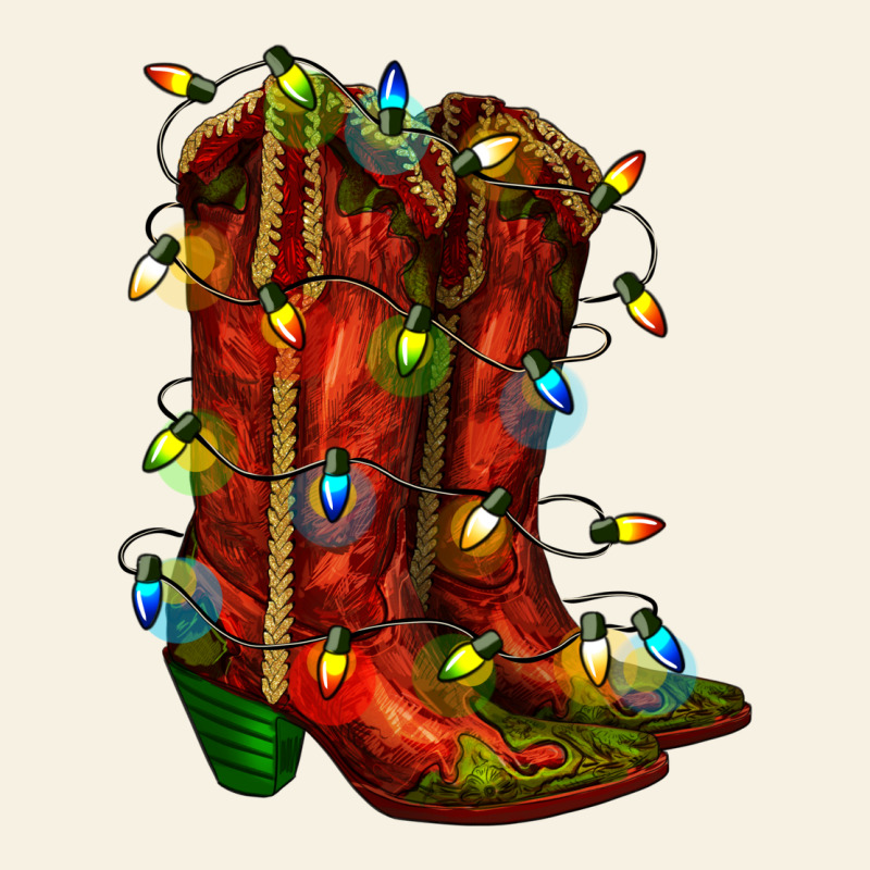 Christmas Western Boots With Lights Vintage Tee by RanaPortraitStore | Teevron