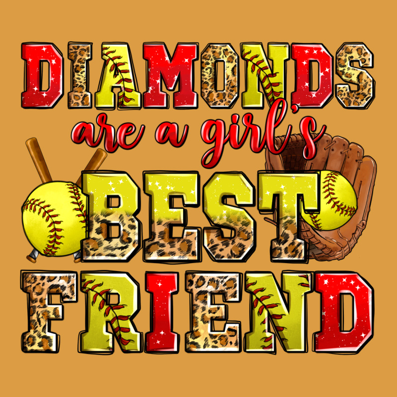 Diamonds Are A Girl's Best Friend Softball Urban Heavy Tee by Zillion Design Studio | Teevron