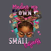 Minding My Own Small Business Afro Messy Bun Vintage Hoodie | Teevron