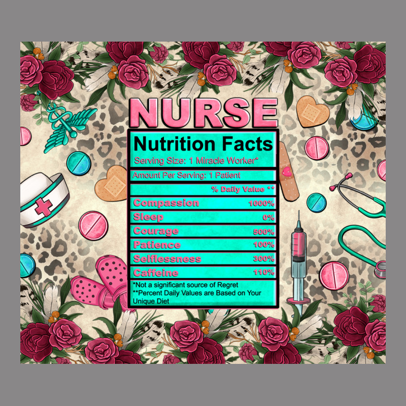 Nurse Nutrition Facts Vintage Tee by Zillion Design Studio | Teevron