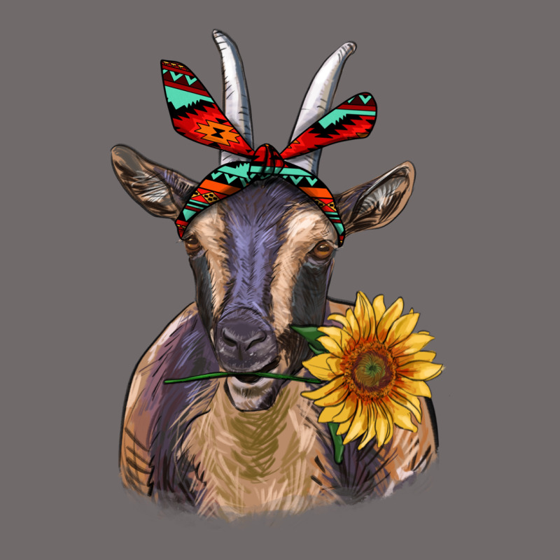 Sunflower Aztec Ribbon Goat Urban Heavy Tee by RanaPortraitStore | Teevron