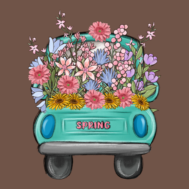 Truck With Flowers Premium Sweatshirt by MaliasSmallBusiness | Teevron