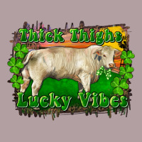 Thick Thighs Lucky Vibes Charolais Bull Vintage Hoodie | Teevron