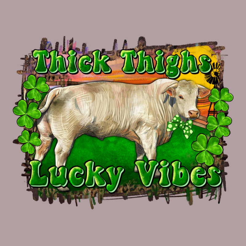 Thick Thighs Lucky Vibes Charolais Bull Vintage Hoodie by RanaPortraitStore | Teevron