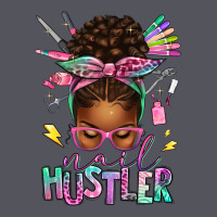 Nail Hustler Afro Messy Bun Vintage Hoodie | Teevron