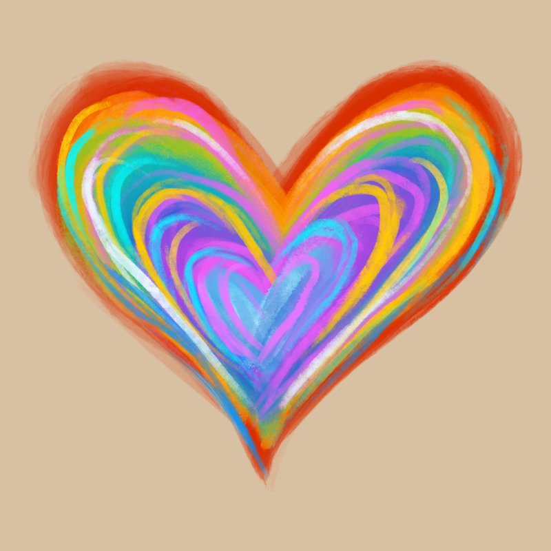 Watercolor Pride Heart Heavyweight Hoodie by Jasminsmagicworld | Teevron