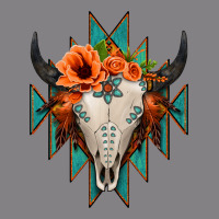 Aztec Turquoise Bull Skull Heavyweight Hoodie | Teevron