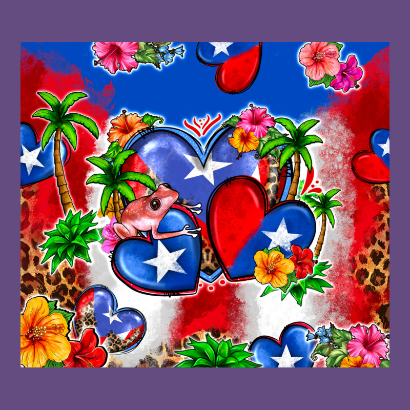 Puerto Rico Hearts Vintage Hoodie by Zillion Design Studio | Teevron