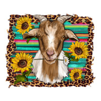 Goat Daisy Sunflowers Leopard Serape Glitter Premium Tee | Teevron