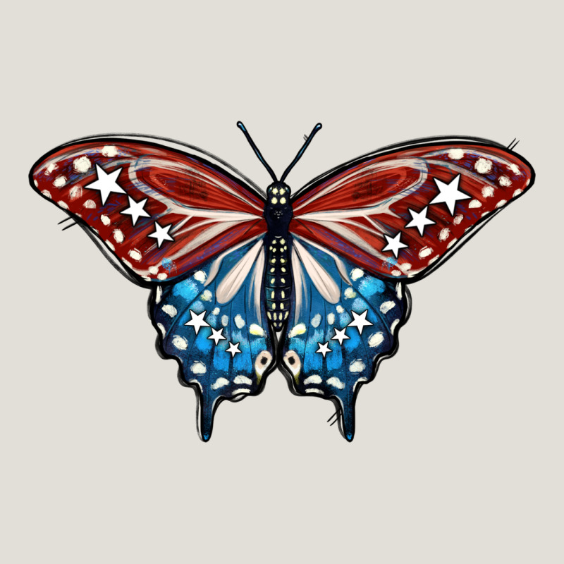 Patriotic American Butterfly Heavy Core Tee by LillyAllenDesigns | Teevron