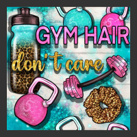 gym hair don't care clasp and water bottle with glitter seamless patte | Teevron