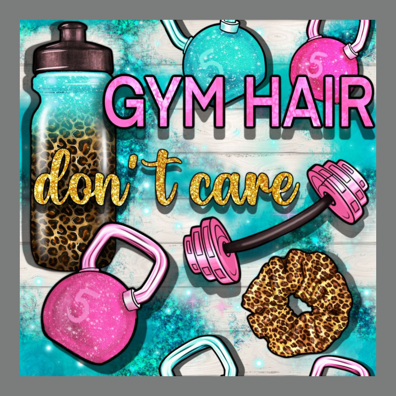 Gym Hair Don't Care Clasp And Water Bottle With Glitter Seamless Patte Premium Hoodie by BundleAndBundleShop | Teevron