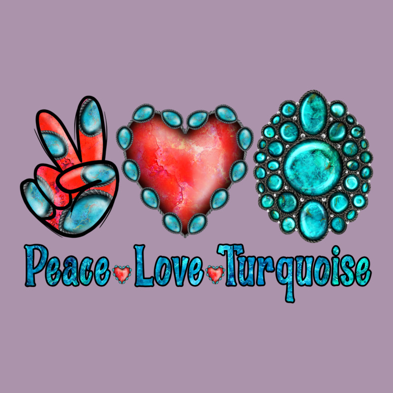 Peace Love Turquoise Heavyweight Hoodie by Jasminsmagicworld | Teevron