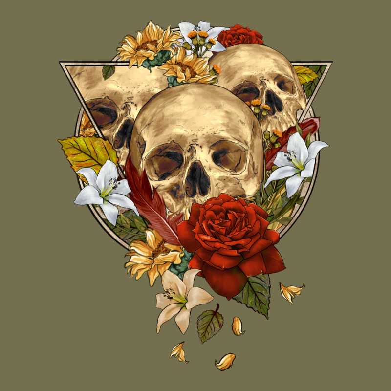 Triangle Flower Skeletons Vintage Hoodie by RanaPortraitStore | Teevron