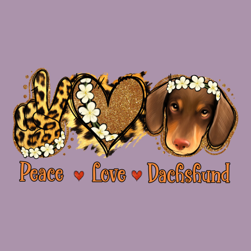 Peace Love Dachshund Heavyweight Hoodie by Jasminsmagicworld | Teevron