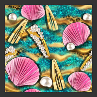 hair clasp and sea shells with leopard beach seamless pattern bbs | Teevron