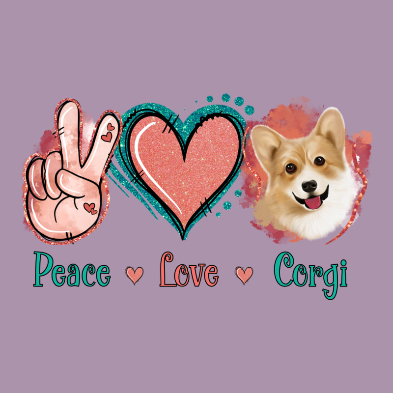 Peace Love Corgi Heavyweight Hoodie by Jasminsmagicworld | Teevron