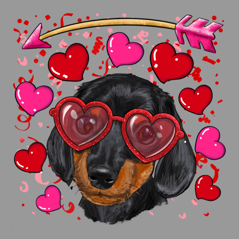Valentine's Day  Dachshund Puppy Vintage Hoodie by RanaPortraitStore | Teevron