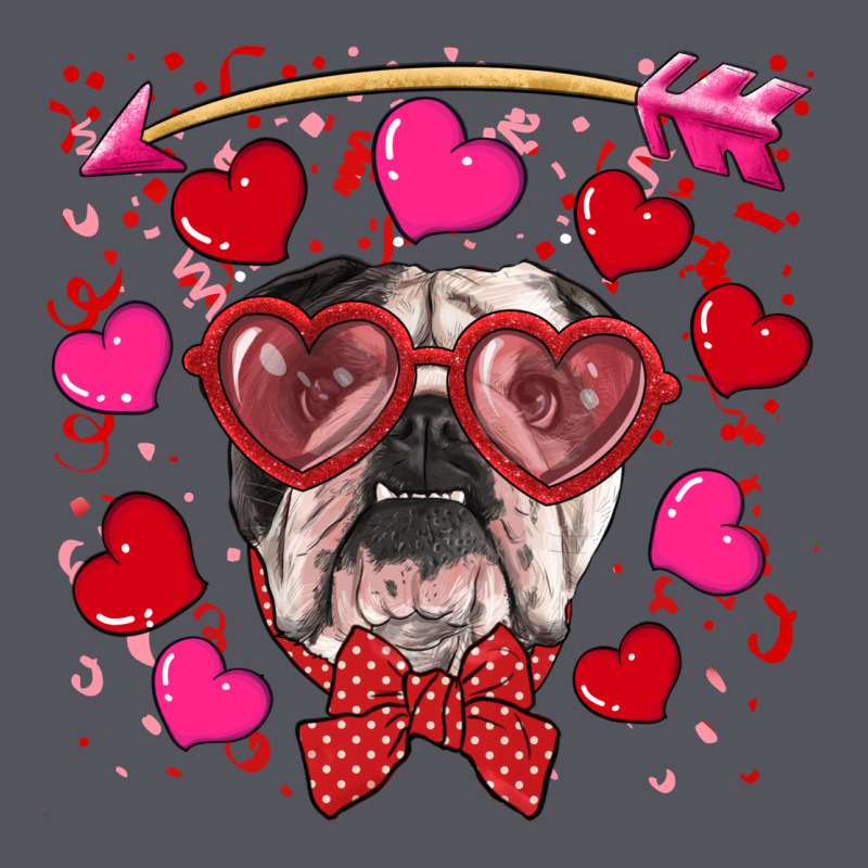 Valentine's Day  English Bulldog Vintage Hoodie by RanaPortraitStore | Teevron