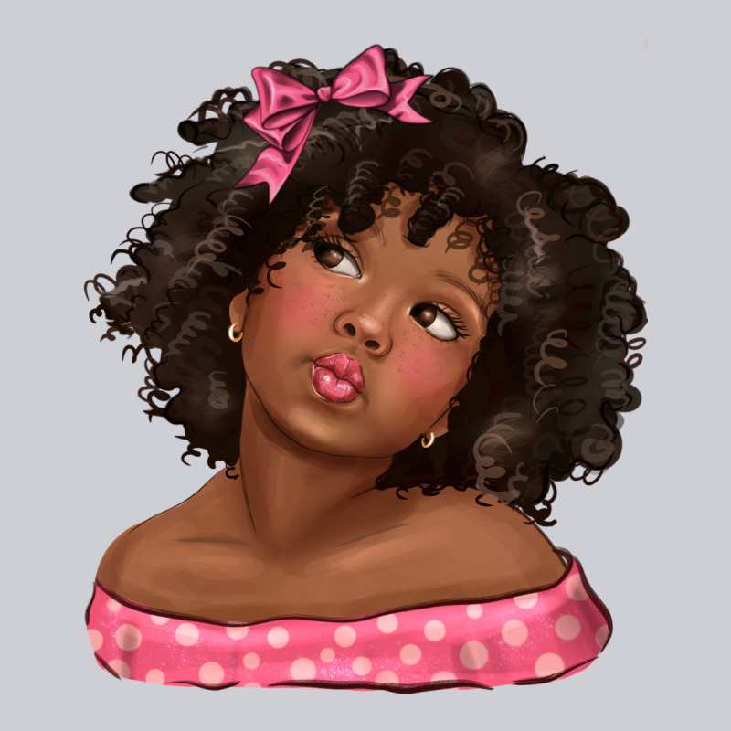 Afro Black Girlchild Kiss With Bow Heavyweight Sweatshirt by texasbilliewilder | Teevron