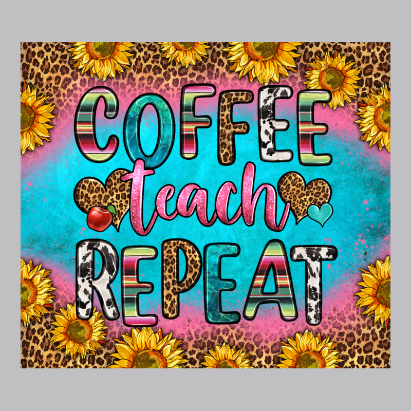 Coffee Teach Repeat Long Sleeve Tee by HRA Design Shop | Teevron