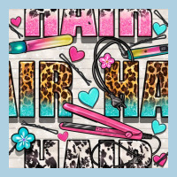 Leopard And Cowhide Hair And Curling Iron With Hearts And Flowers Seam Premium Hoodie | Teevron