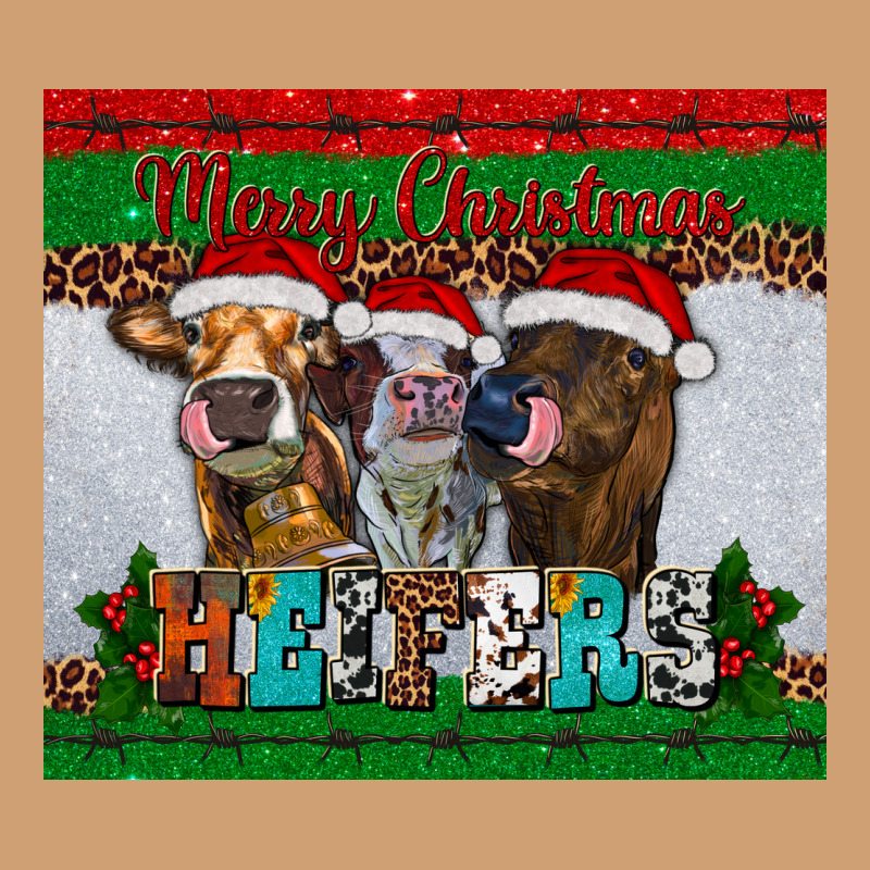 Merry Christmas Heifers Vintage Tee by RanaPortraitStore | Teevron