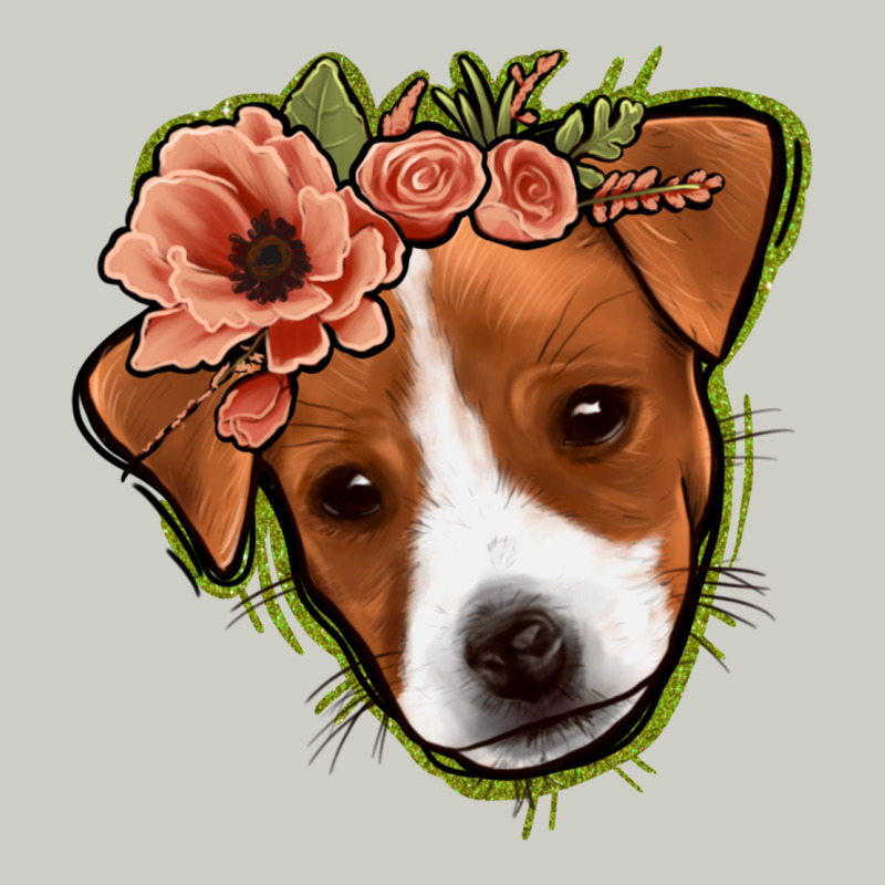 Jack Russel Floral Heavyweight Hoodie by Jasminsmagicworld | Teevron