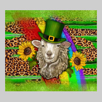 St Patricks Sheep Sunflowers Rainbow Serape Leopard Glitter Premium Tee | Teevron