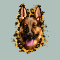 German Shepherd Leopard Background Heavyweight Hoodie | Teevron