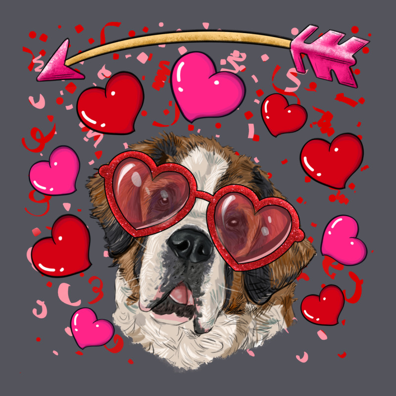 Valentine's Day  Saint Bernard Dog Vintage Hoodie by RanaPortraitStore | Teevron