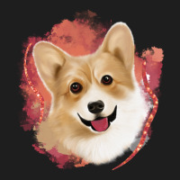 Corgi Peach Watercolor Background Heavyweight Hoodie | Teevron