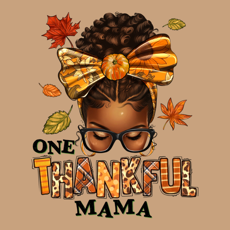 One Thankful Mama Afro Messy Bun Vintage Tee by texasbilliewilder | Teevron