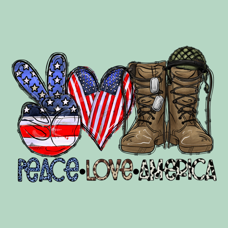 Peace Love America Classic Tee by CowhideDigitalArt | Teevron