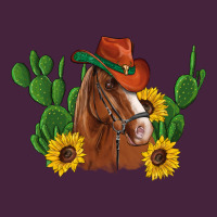 Western Horse Cowboy Hat Cactus Sunflowers Premium Tee | Teevron