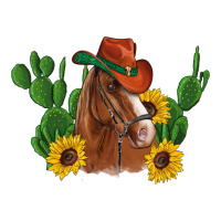 western horse cowboy hat cactus sunflowers | Teevron