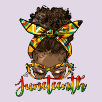 Juneteenth Black Woman Messy Bun Classic Tee | Teevron