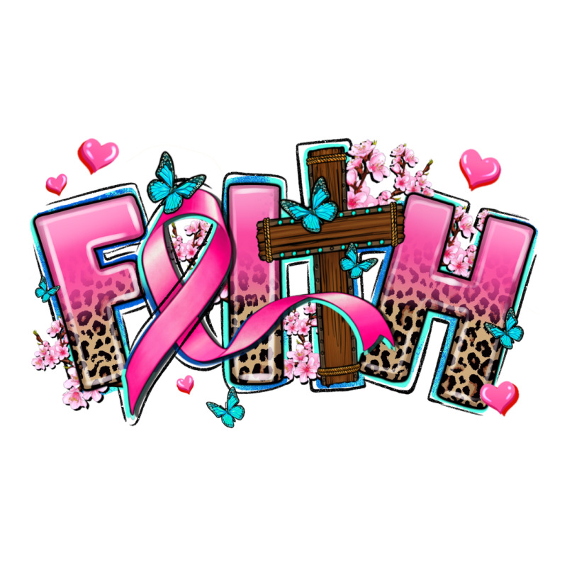Cancer Faith Cross Ladies Tee by AdoDesignShop | Teevron