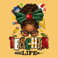 Teacher Life Afro Messy Bun Vintage Hoodie | Teevron