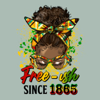 Free Ish Since 1865 Afro Messy Bun Classic Tee | Teevron