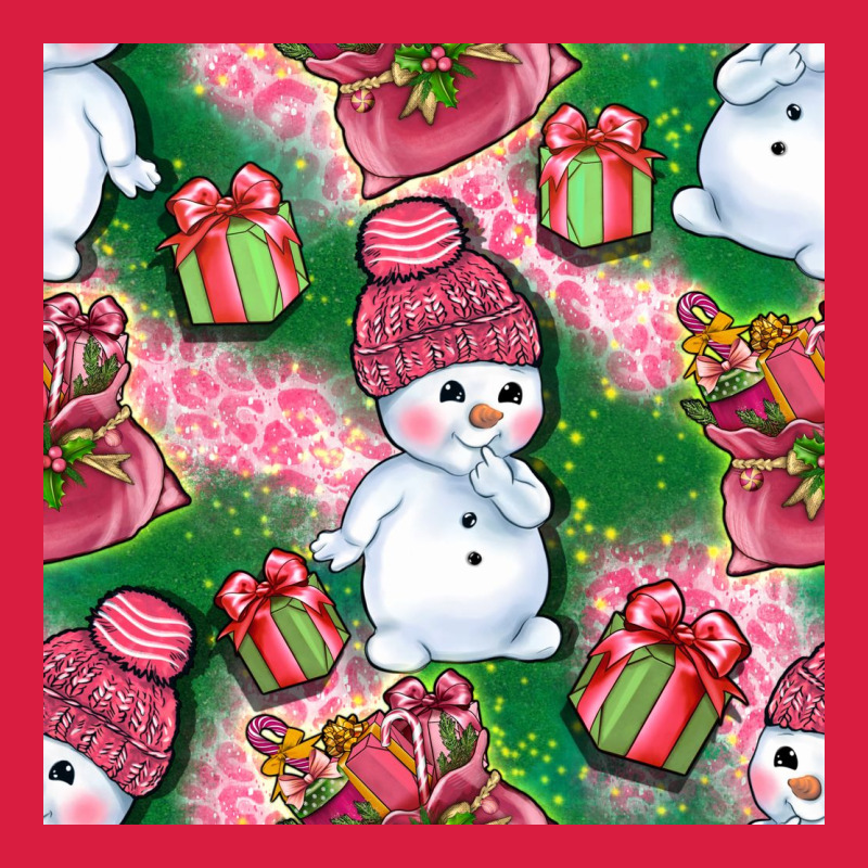 Cute Snowman And Gift Box With Leopard Seamless Pattern Bbs Premium Hoodie by BundleAndBundleShop | Teevron