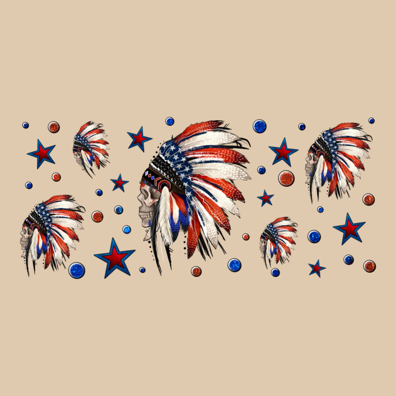 Patriotic Native American Headdress 16oz Libbey Cup Classic Tee by HRA Design Shop | Teevron