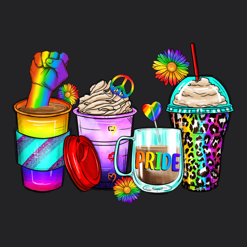 Pride Coffee Cups Vintage Tee by Zillion Design Studio | Teevron