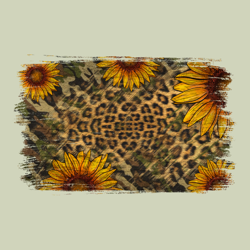 Camouflage Leopard Sunflower Background Heavyweight Hoodie by Jasminsmagicworld | Teevron