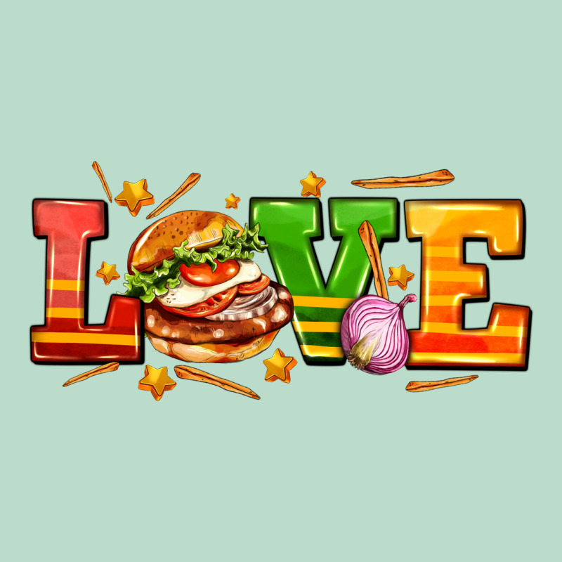 Love With Hamburger Premium Hoodie by AdoDesignShop | Teevron