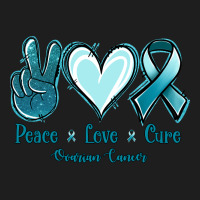 Peace Love Cure Ovarian Cancer Heavyweight Hoodie | Teevron