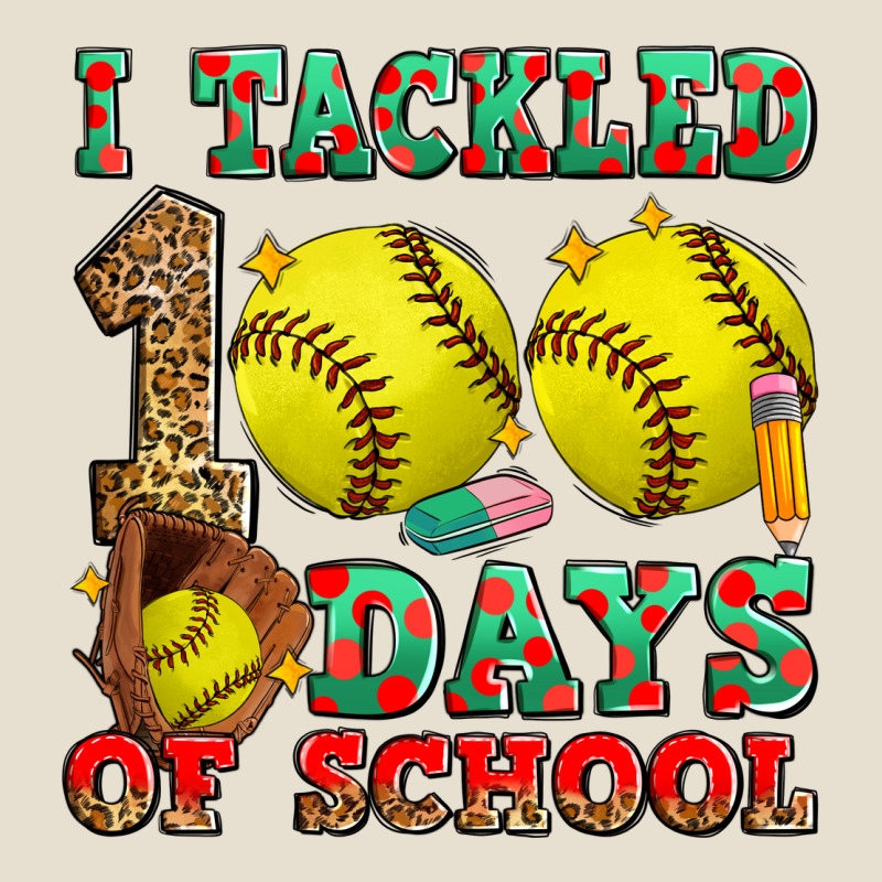 I Tackled 100 Days Of School Softball Urban Heavy Tee by Zillion Design Studio | Teevron
