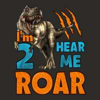 I'm Two Hear Me Roar Dinosaur Birthday Heavy Core Tee | Teevron
