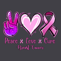 Peace Love Cure Breast Cancer Heavyweight Hoodie | Teevron